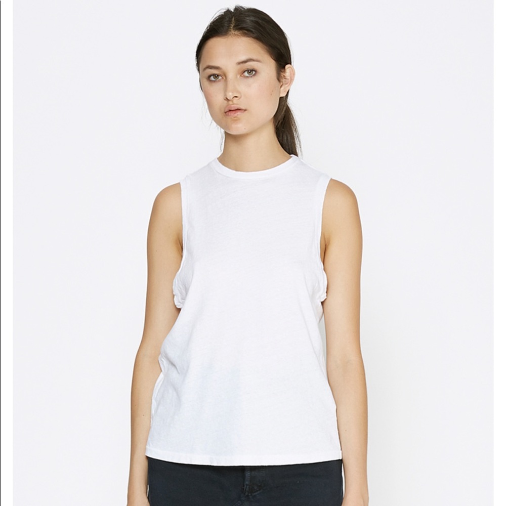 Redone x Hanes Cream Muscle Tank Sz Small